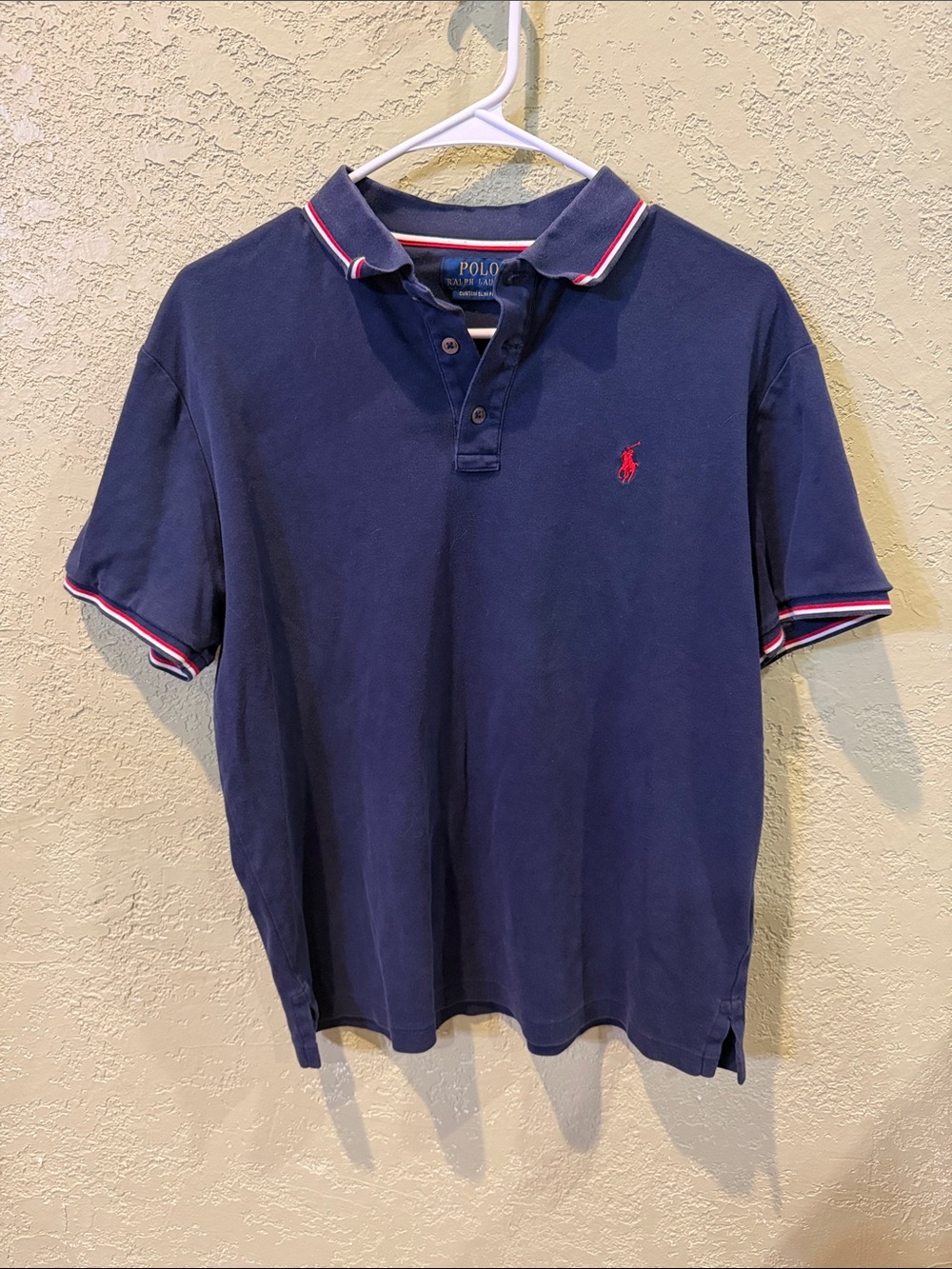 Polo by Ralph Lauren Navy Polo with Red Contrast Trim
